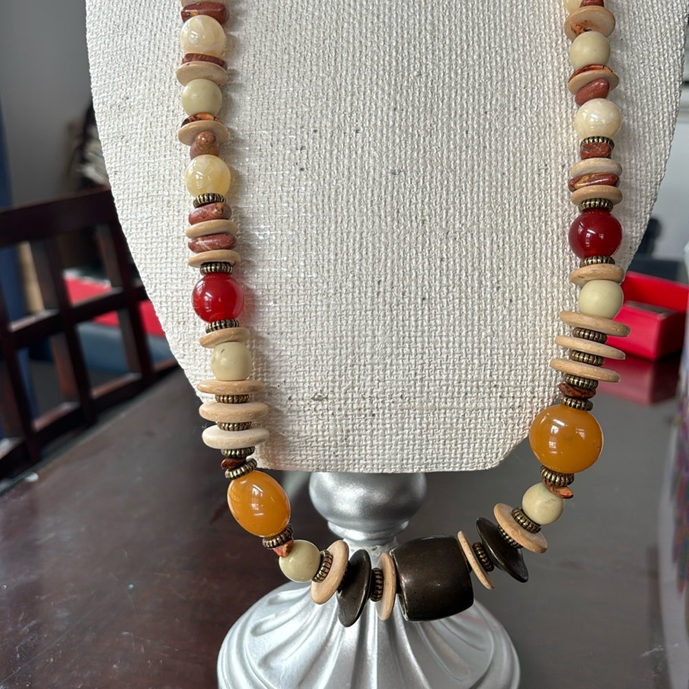Vintage mixed media necklace